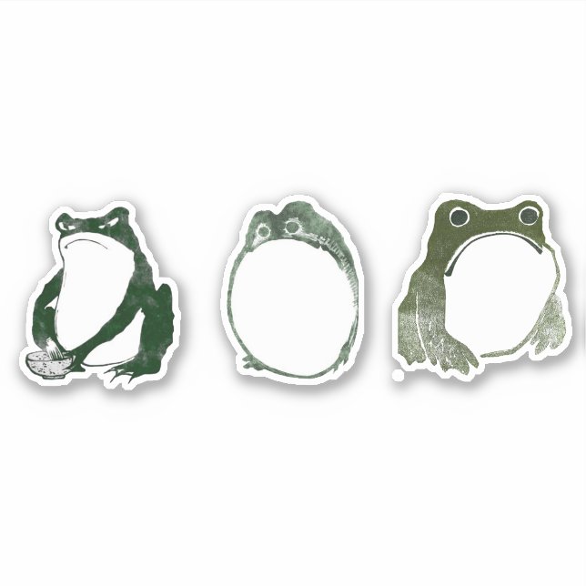 Grumpy Japanese Frog Toad 19th Century (Front)