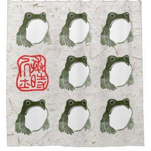 Grumpy Japanese Frog Toad 19th Century 