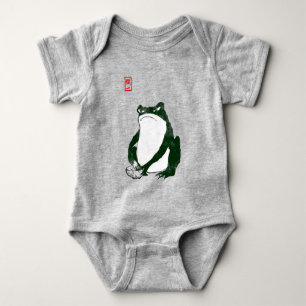 Grumpy Japanese Frog Toad 19th Century Baby Bodysuit