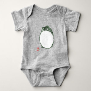 Grumpy Japanese Frog Toad 19th Century Baby Bodysuit
