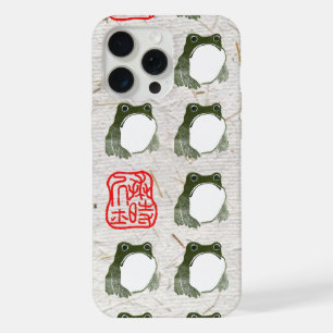 Grumpy Japanese Frog Toad 19th Century iPhone 15 Pro Max Case