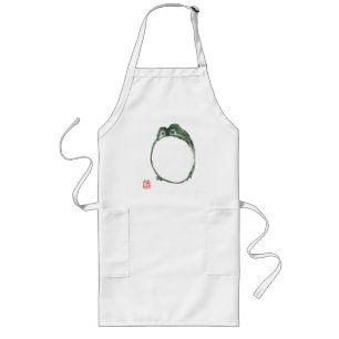 Grumpy Japanese Frog Toad 19th Century Long Apron