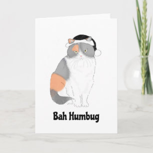 Grumpy Katie bah humbug carte de Noël