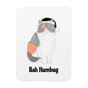 Grumpy Katie bah humbug Christmas fridge magnet