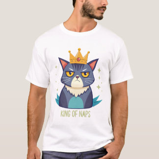 Grumpy King of Naps Cat T-Shirt