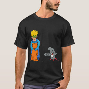 Grumpy Lady, Cat Hug, and Guilty Mouse – Funny C T-Shirt