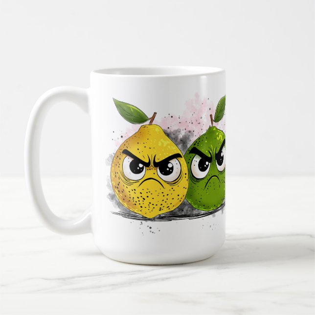 Grumpy Lemon Grumpy Lime Coffee Mug (Left)