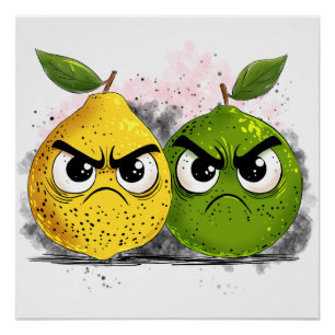 Grumpy Lemon Grumpy Lime Poster