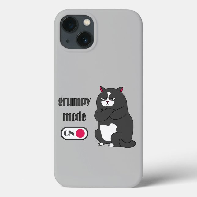 Grumpy mode on funny fat cat    Case-Mate iPhone case (Back)