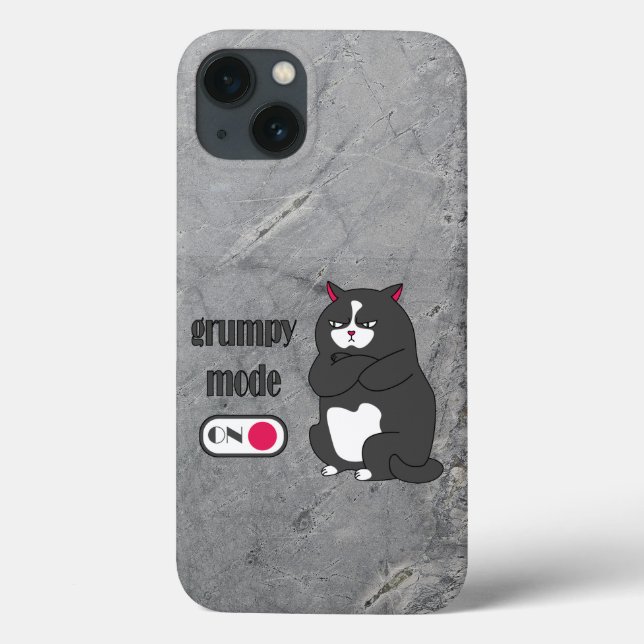 Grumpy mode on funny fat cat   Case-Mate iPhone case (Back)