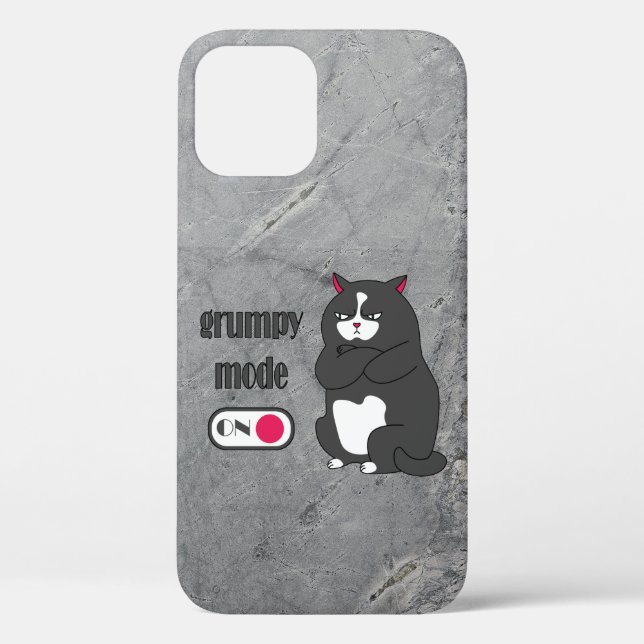 Grumpy mode on funny fat cat   Case-Mate iPhone case (Back)
