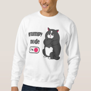 Grumpy mode on funny fat cat sweatshirt