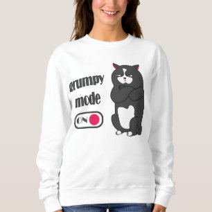 Grumpy mode on funny fat cat sweatshirt