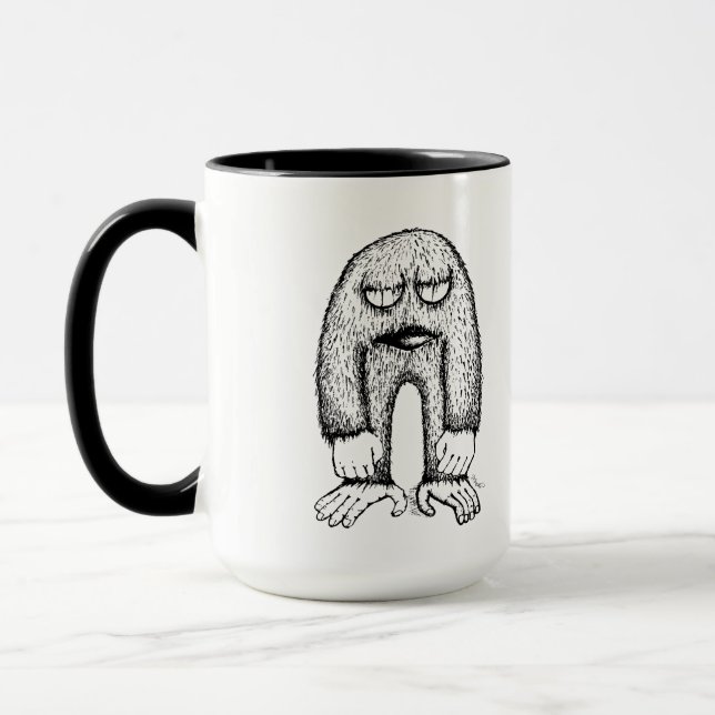Grumpy Monster Mug – Cute Weird Energy (Left)