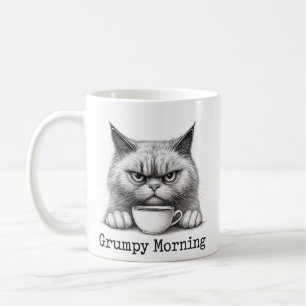 Grumpy Morning Cat Coffee Mug