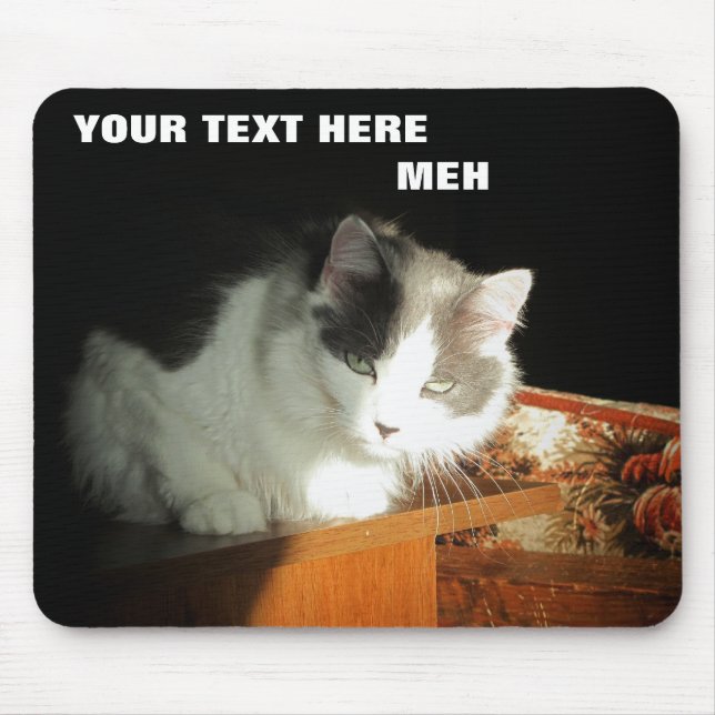 Grumpy Muffin Hates Your Caption Mouse Pad (Front)