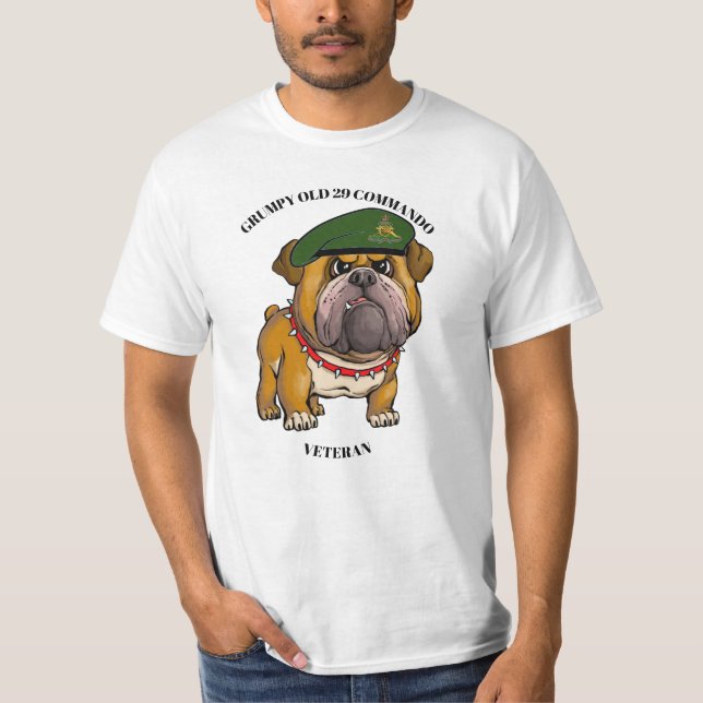 Grumpy Old 29 Commando  Royal Artillery Veteran T-Shirt (Front)