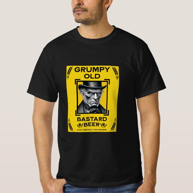 Grumpy Old Bastard Beer T-Shirt (Front)
