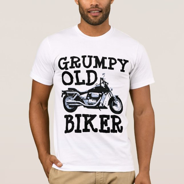 GRUMPY OLD BIKER, Motorcycle T-Shirts (Front)