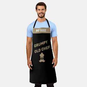 Grumpy Old Chef Humour Custom Personalized Apron