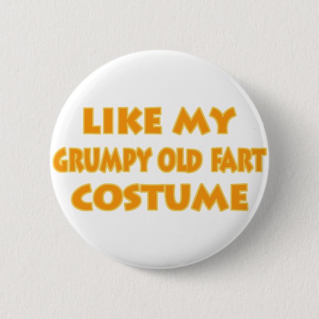 Grumpy old fart Costume 2 Inch Round Button (Front)