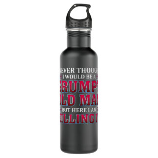 Grumpy Old Man Killing It Funny Grandpa 710 Ml Water Bottle