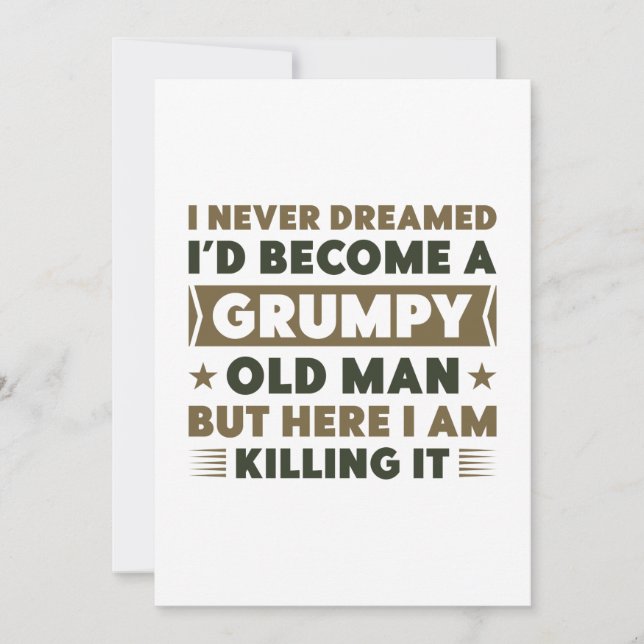 Grumpy Old Man Thank You Card (Front)