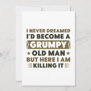 Grumpy Old Man Thank You Card