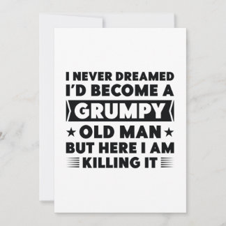 Grumpy Old Man Thank You Card