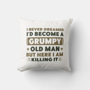 Grumpy Old Man Throw Pillow