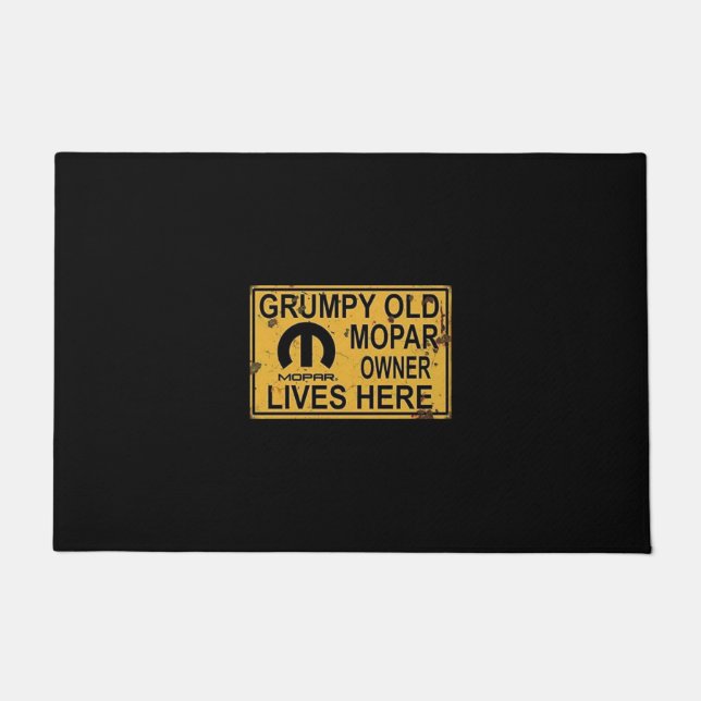 Grumpy Old Mopar Owner Car Doormat (Front)