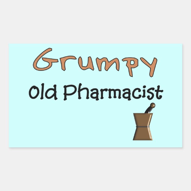 Grumpy Old Pharmacist T-Shirts and Gifts Sticker (Front)