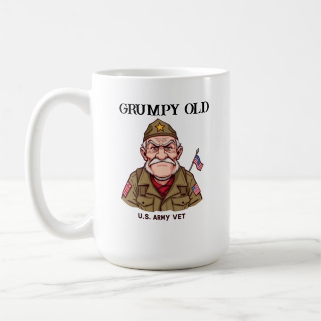 Grumpy Old U.S. Army Vet Coffee Mug (Left)