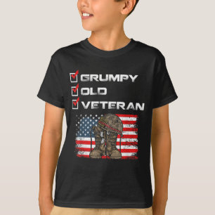 Grumpy Old Veteran Patriotic American Military Vet T-Shirt