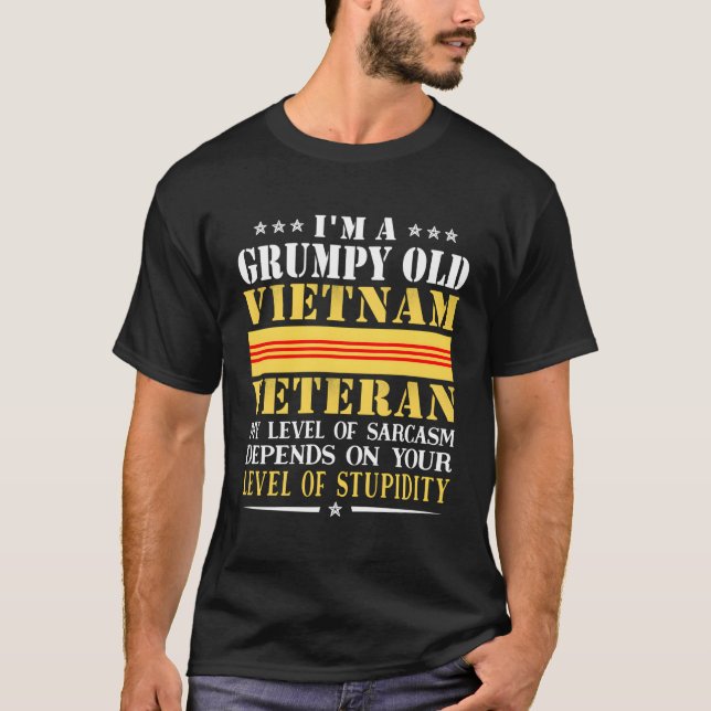 Grumpy Old Vietnam Veteran Men T-Shirt (Front)