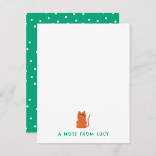 Grumpy Orange Cat Children's Stationery Card