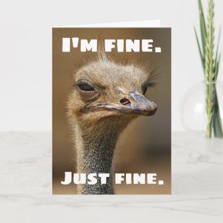 Grumpy Ostrich is Just Fine. What About You? Card
