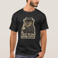 Grumpy Owl Coffee Quote Retro Style