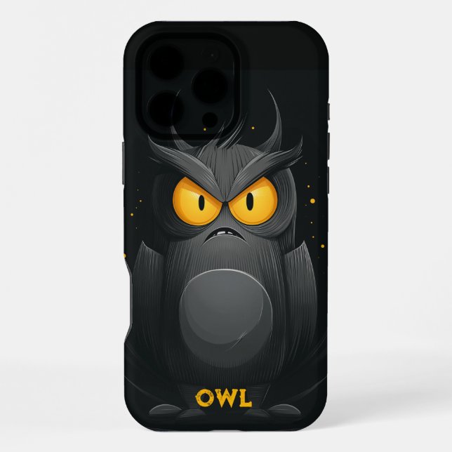 Grumpy Owl Personalized iPhone Case (Back)