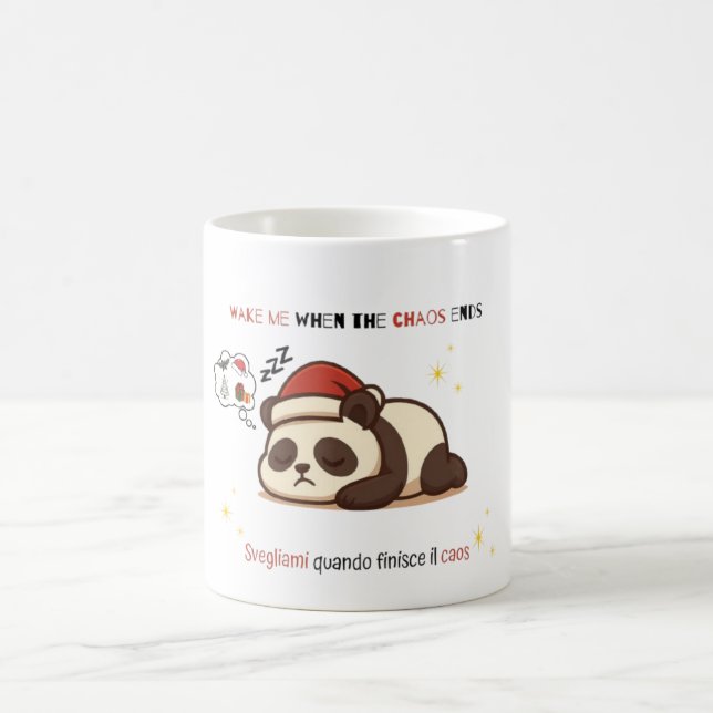 Grumpy Panda Christmas Mug (Center)