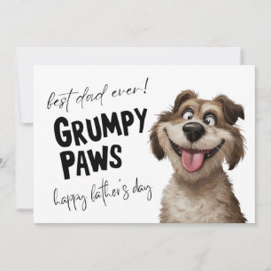 Grumpy Paws Funny Dog Father's Day Card