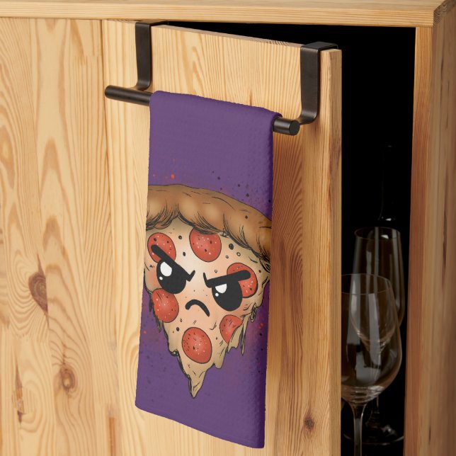 Grumpy Pizza Kitchen Towel (Thirds Fold)