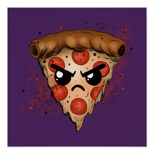 Grumpy Pizza Poster (Front)
