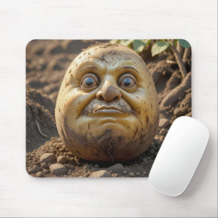 Grumpy Potato Head In Dirt Mouse Pad