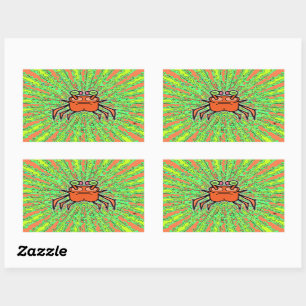 Grumpy psychedelic odd crab v4 sticker
