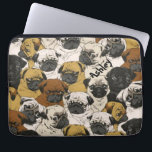 Grumpy Pugs / Funny Cute Pug Dogs Personalized Laptop Sleeve<br><div class="desc">Look at those cute funny faces! You'll smile! Add a monogram / initial / name...  to make it a special gift for that special someone.</div>
