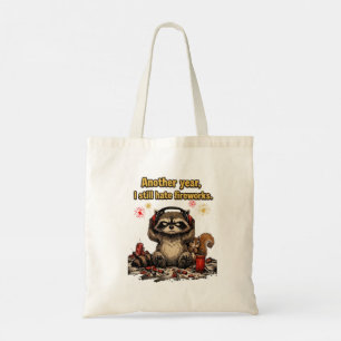  Grumpy Raccoon Hate Fireworks Funny 4th of july Tote Bag