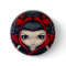Grumpy Red Fairy Button