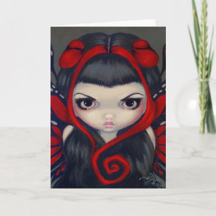 "Grumpy Red Fairy" Greeting Card