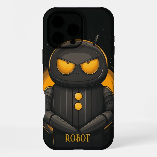 Grumpy Robot Personalized iPhone Case (Back)